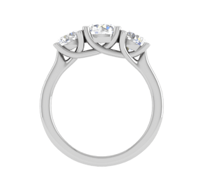 Jewelove™ Rings J VS / Women's Band only 1 Carat Solitaire Diamond Accents Platinum Ring JL PT R3 RD 135