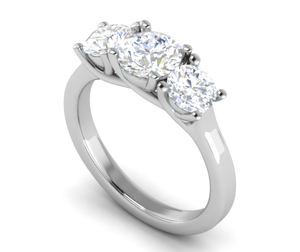 Jewelove™ Rings J VS / Women's Band only 1 Carat Solitaire Diamond Accents Platinum Ring JL PT R3 RD 135