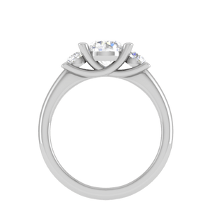 Jewelove™ Rings J VS / Women's Band only 1 Carat Solitaire Diamond Accents Platinum Ring JL PT R3 RD 138