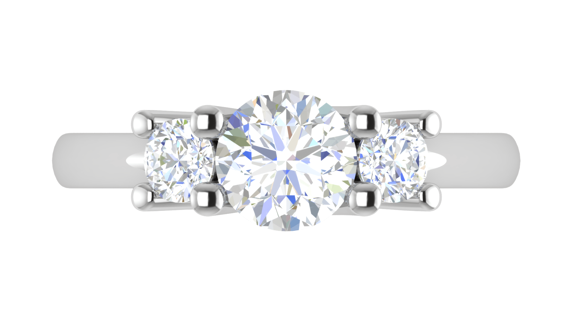 Jewelove™ Rings J VS / Women's Band only 1 Carat Solitaire Diamond Accents Platinum Ring JL PT R3 RD 138