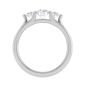 Jewelove™ Rings J VS / Women's Band only 1 Carat Solitaire Diamond Accents Platinum Ring JL PT R3 RD 141