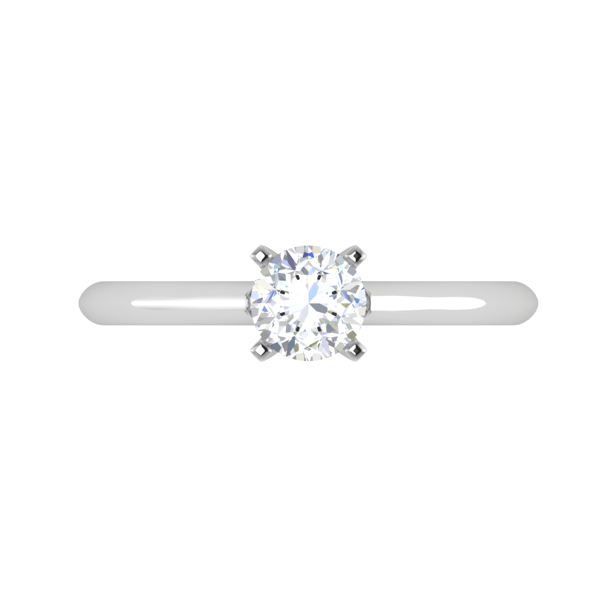 Jewelove™ J VS / Women's Band only 1 Carat Solitaire Platinum Ring JL PT RS RD 100