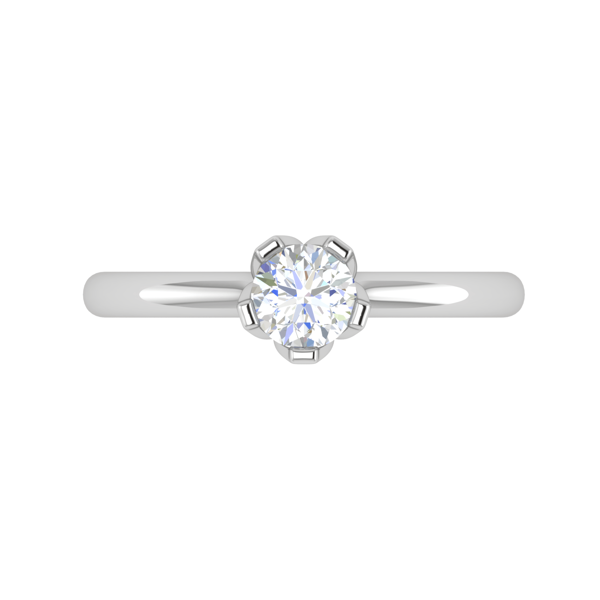 Jewelove™ J VS / Women's Band only 1 Carat Solitaire Platinum Ring JL PT RS RD 101