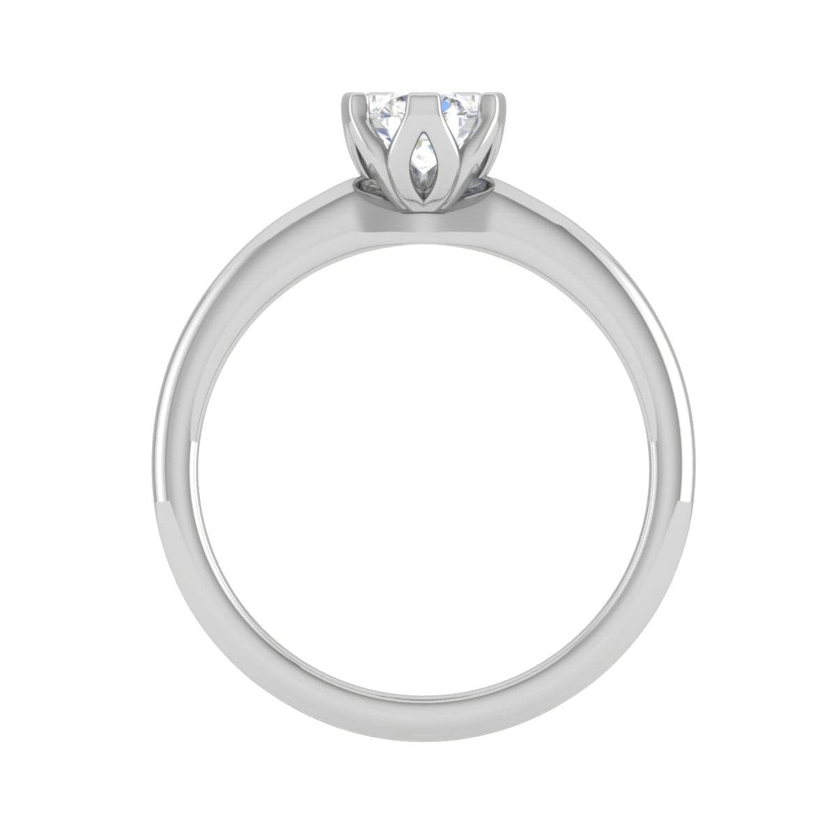 Jewelove™ J VS / Women's Band only 1 Carat Solitaire Platinum Ring JL PT RS RD 101