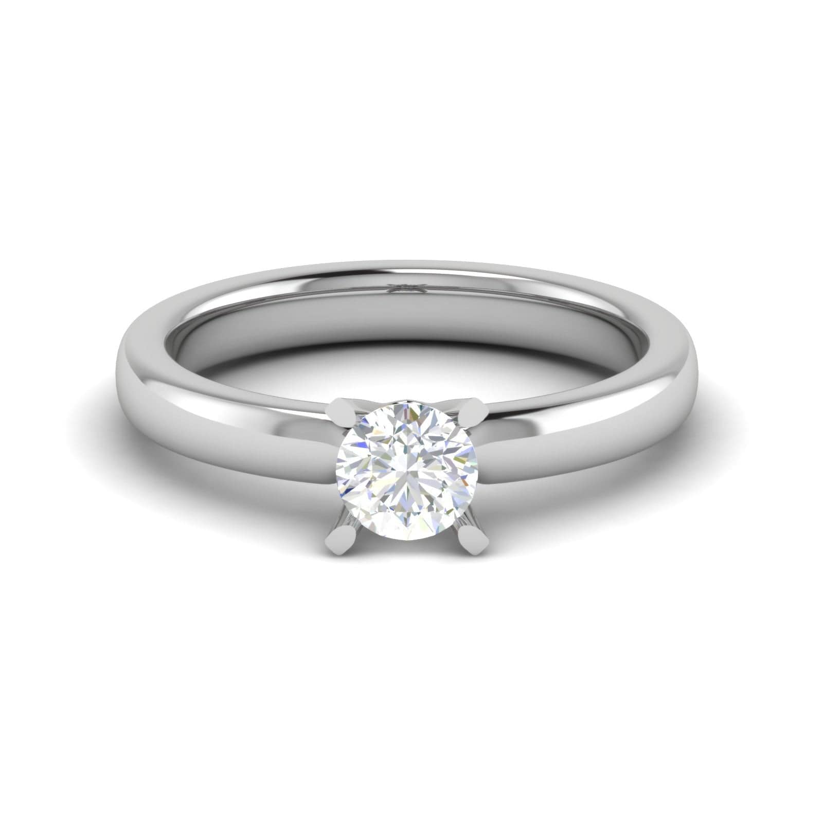 Jewelove™ J VS / Women's Band only 1 Carat Solitaire Platinum Ring JL PT RS RD 102