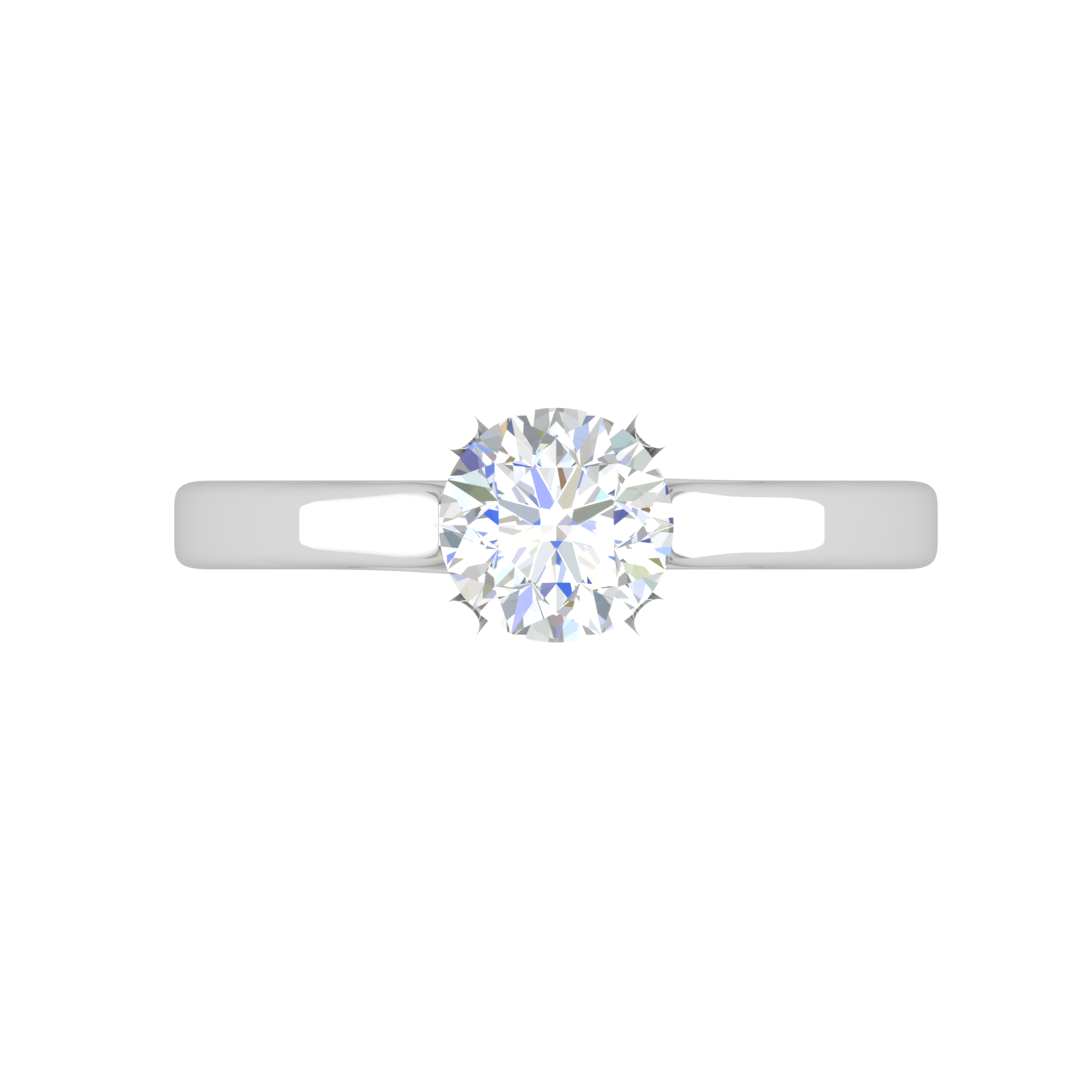 Jewelove™ J VS / Women's Band only 1 Carat Solitaire Platinum Ring JL PT RS RD 106