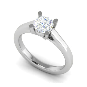 Jewelove™ J VS / Women's Band only 1 Carat Solitaire Platinum Ring JL PT RS RD 106