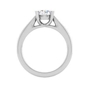 Jewelove™ J VS / Women's Band only 1 Carat Solitaire Platinum Ring JL PT RS RD 106