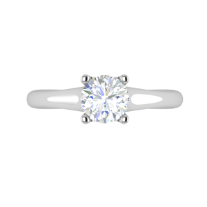 Jewelove™ J VS / Women's Band only 1 Carat Solitaire Platinum Ring JL PT RS RD 113