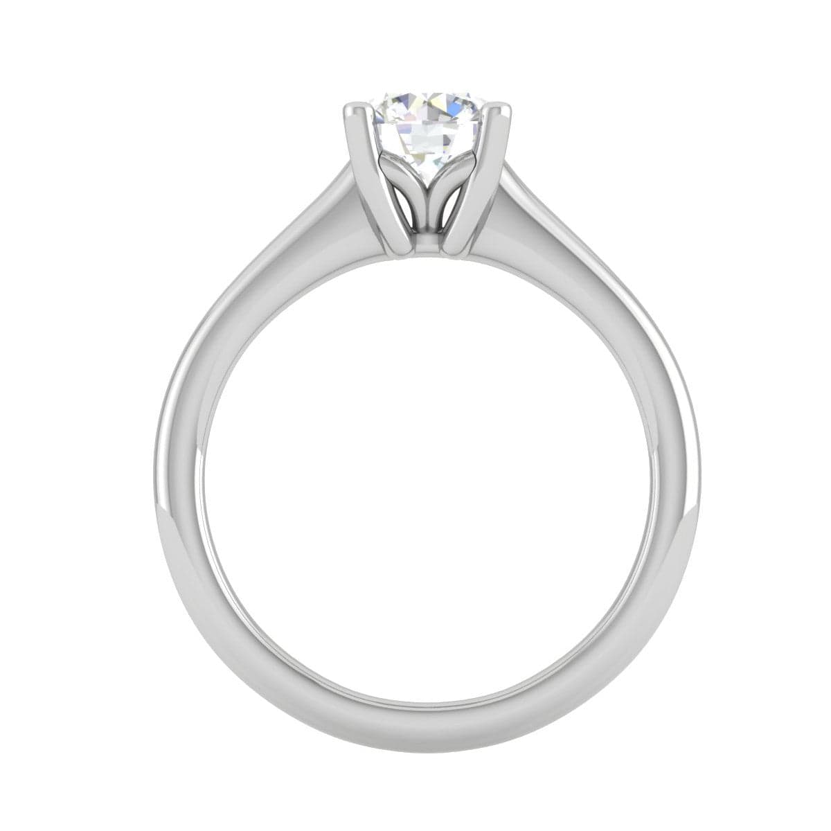 Jewelove™ J VS / Women's Band only 1 Carat Solitaire Platinum Ring JL PT RS RD 113