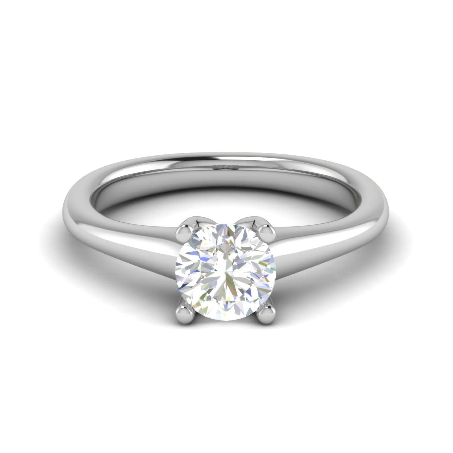 Jewelove™ J VS / Women's Band only 1 Carat Solitaire Platinum Ring JL PT RS RD 113