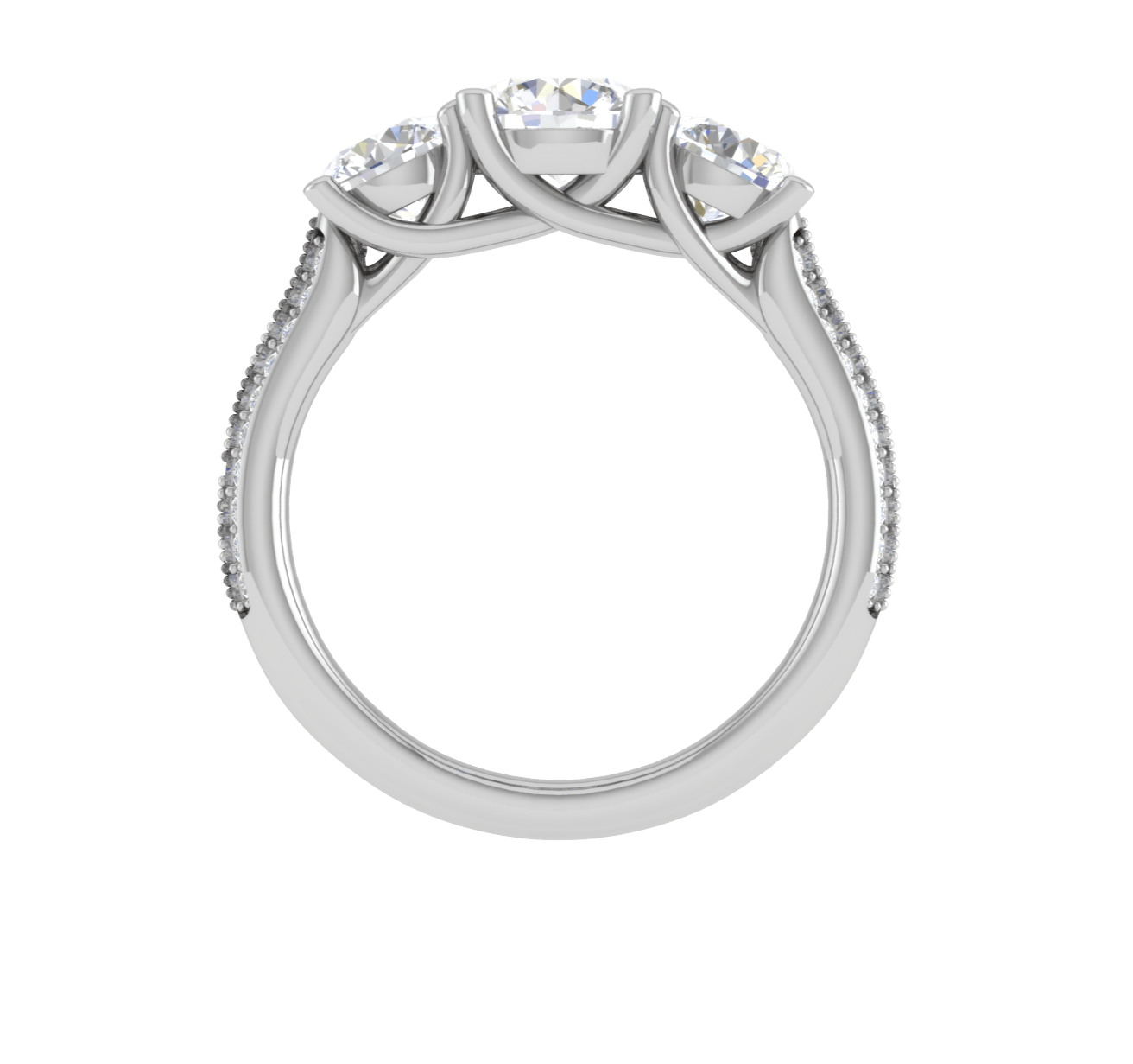 Jewelove™ Rings J VS / Women's Band only 1 Carat Solitaire Twisted Accents Platinum Ring JL PT R3 RD 137