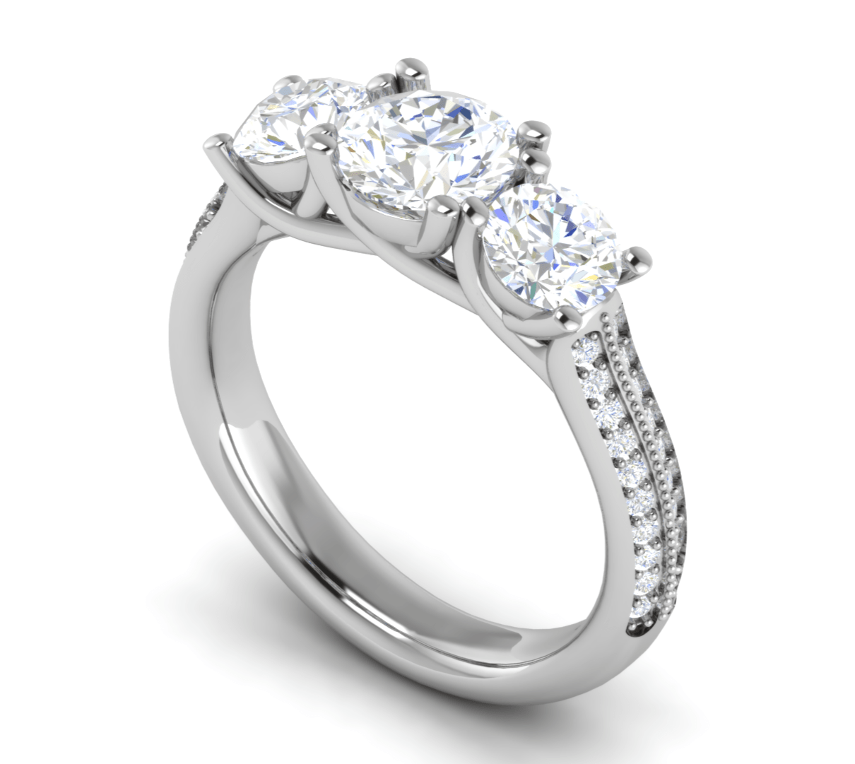 Jewelove™ Rings J VS / Women's Band only 1 Carat Solitaire Twisted Accents Platinum Ring JL PT R3 RD 137