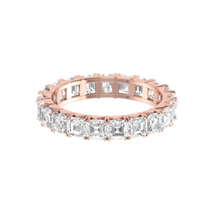 Jewelove™ Rings Women's Band only / VVS GH 10 Pointer Eternity Rose Gold Princess Cut Diamond Engagement Ring JL AU RD RN 9294R-A