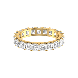 Jewelove™ Rings Women's Band only / VVS GH 10 Pointer Eternity Yellow Gold Princess Cut Diamond Engagement Ring JL AU RD RN 9294Y-A