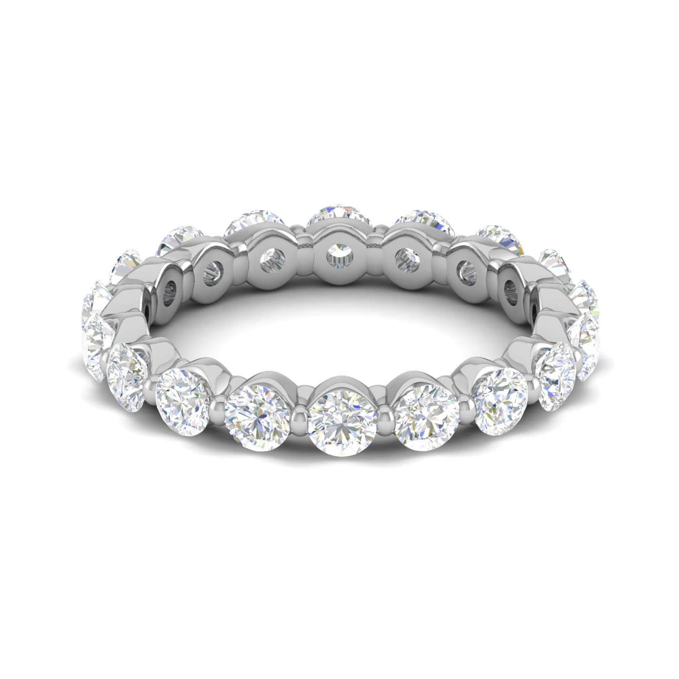 Jewelove™ Rings 10-Pointer Full Eternity Platinum Ring With Diamonds for Women JL PT ET RD 115