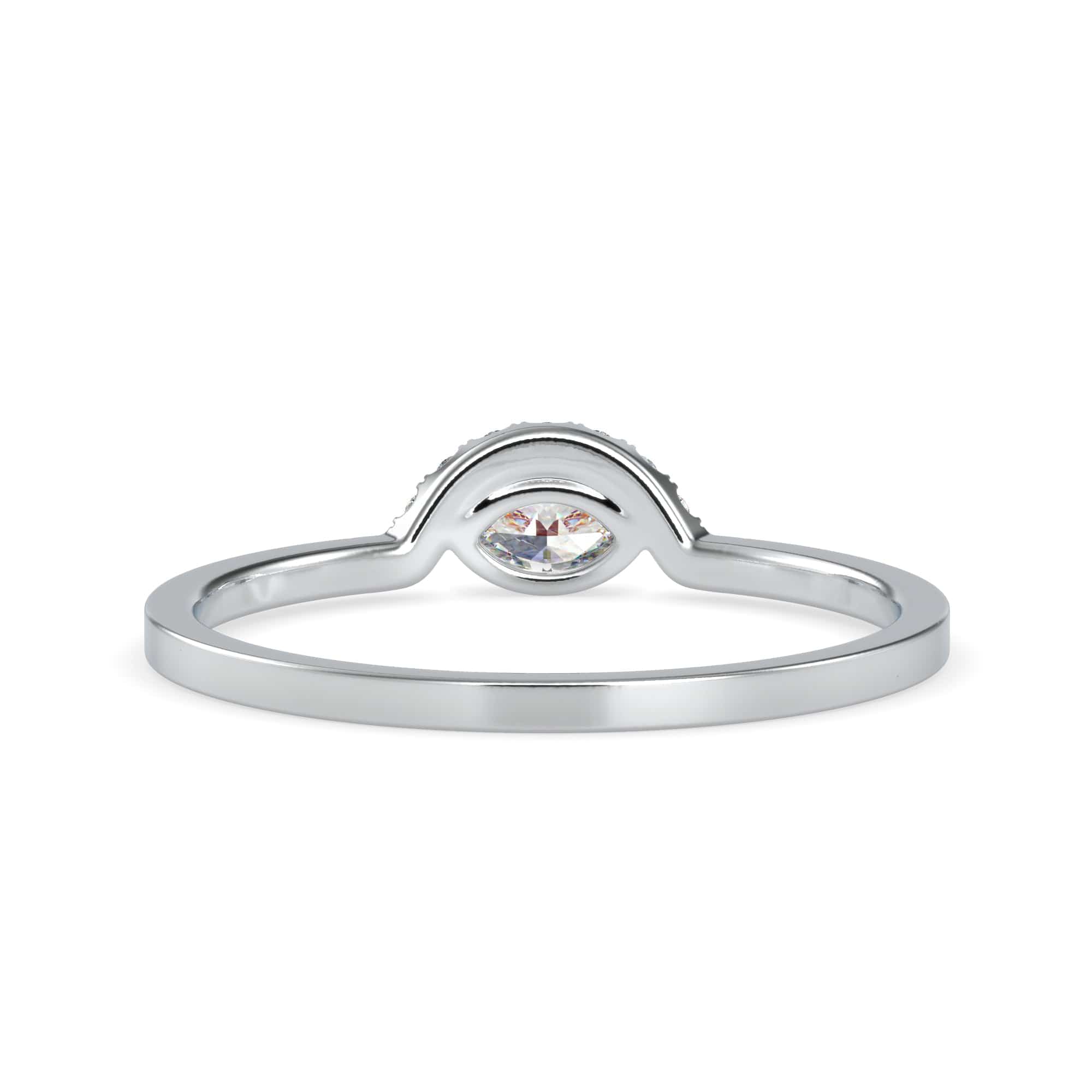 Jewelove™ Rings 10 Pointer Marquise Cut Diamond Platinum Diamond Engagement Ring JL PT 0651