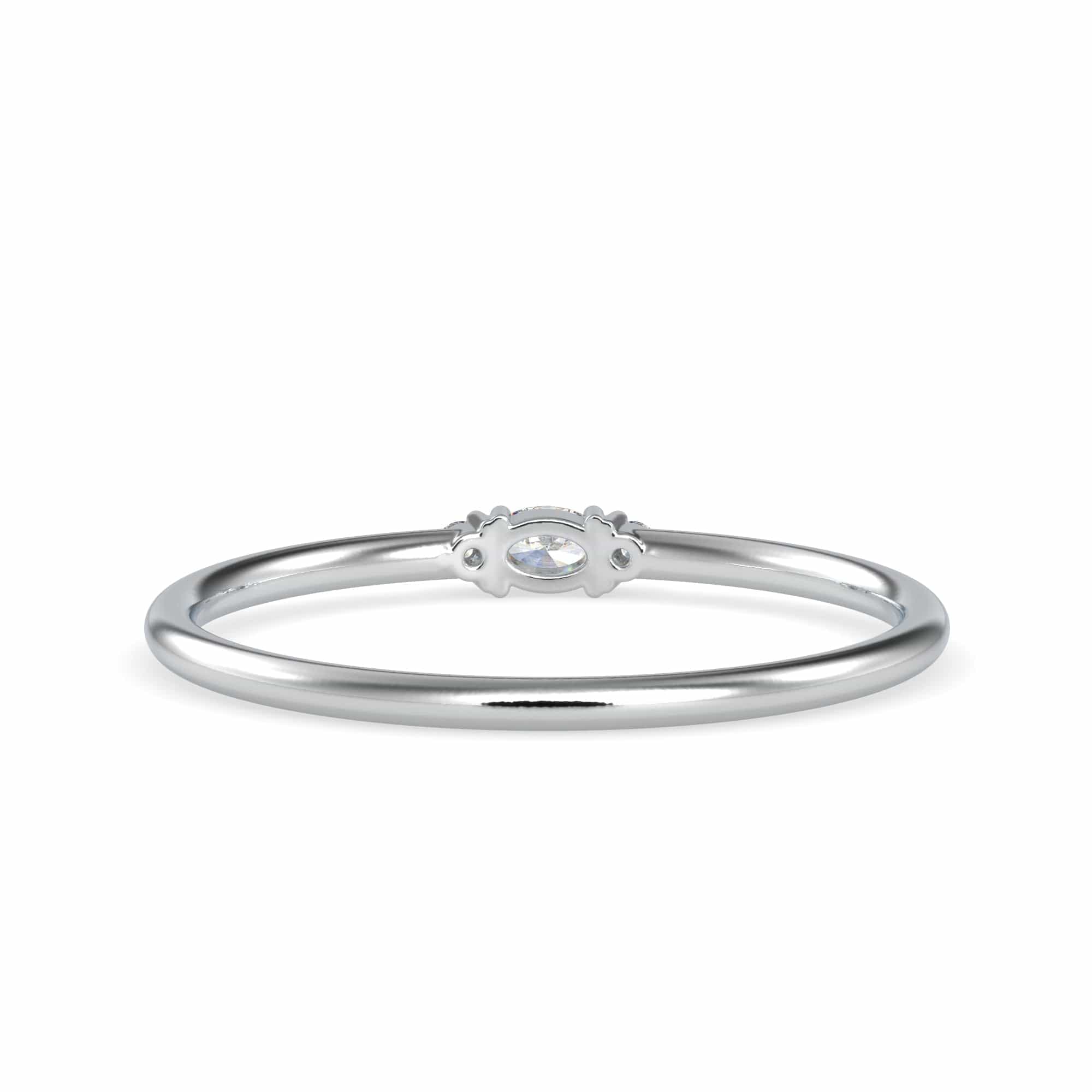 Jewelove™ Rings 10 Pointer Oval Cut Diamond Platinum Ring JL PT 0684