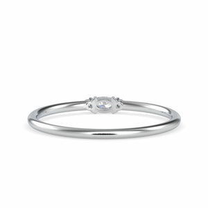 Jewelove™ Rings 10 Pointer Oval Cut Diamond Platinum Ring JL PT 0684