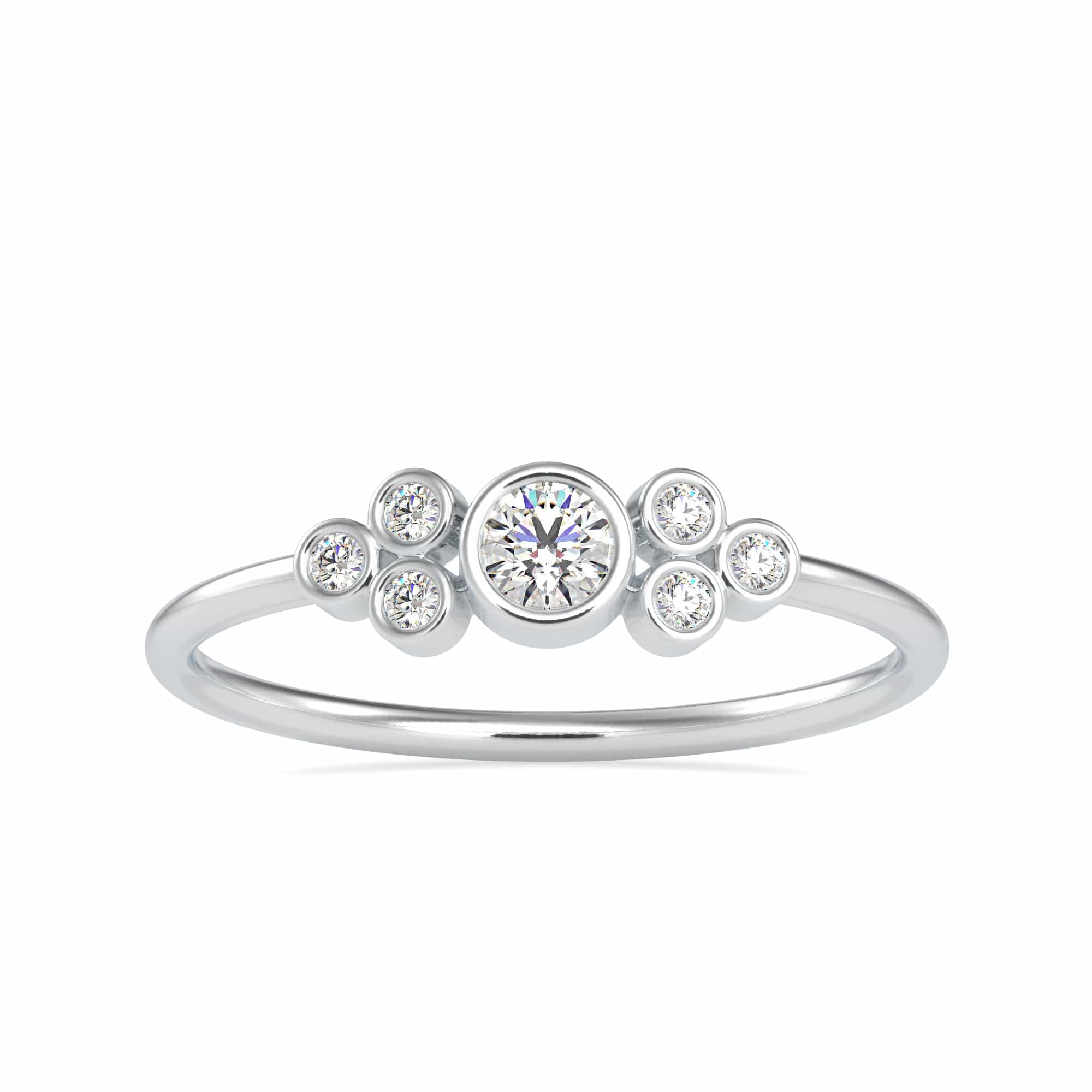 Jewelove™ Rings 10 Pointer Platinum Diamond Engagement Ring JL PT 0681