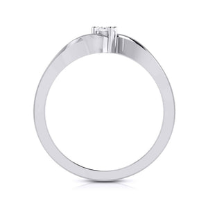 Jewelove™ Rings 10-Pointer Platinum Diamond Ring for Women with a Curve JL PT G-117