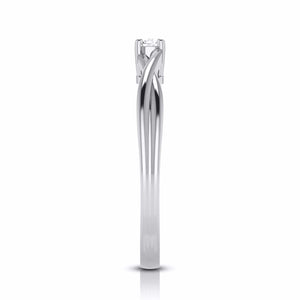 Jewelove™ Rings 10-Pointer Platinum Solitaire Ring - Shank with a Twist JL PT G-115