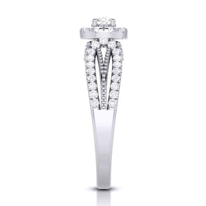 Jewelove™ Rings 15-Pointer Designer Platinum Diamond Engagement Ring JL PT G-102