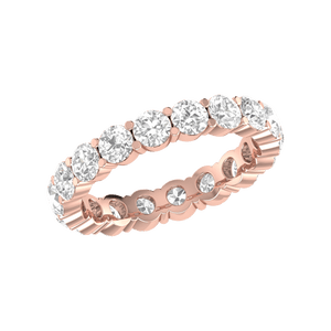 Jewelove™ Rings 15 Pointer Eternity Rose Gold Diamond Wedding Ring JL AU RD RN 9272R