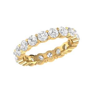 Jewelove™ Rings 15 Pointer Eternity Yellow Gold Diamond Wedding Ring JL AU RD RN 9272Y