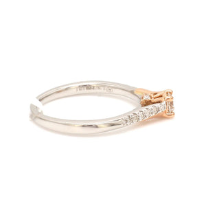 Jewelove™ Rings 15 Pointer Platinum & Rose Gold Diamond Shank Ring for Women JL PT 1158