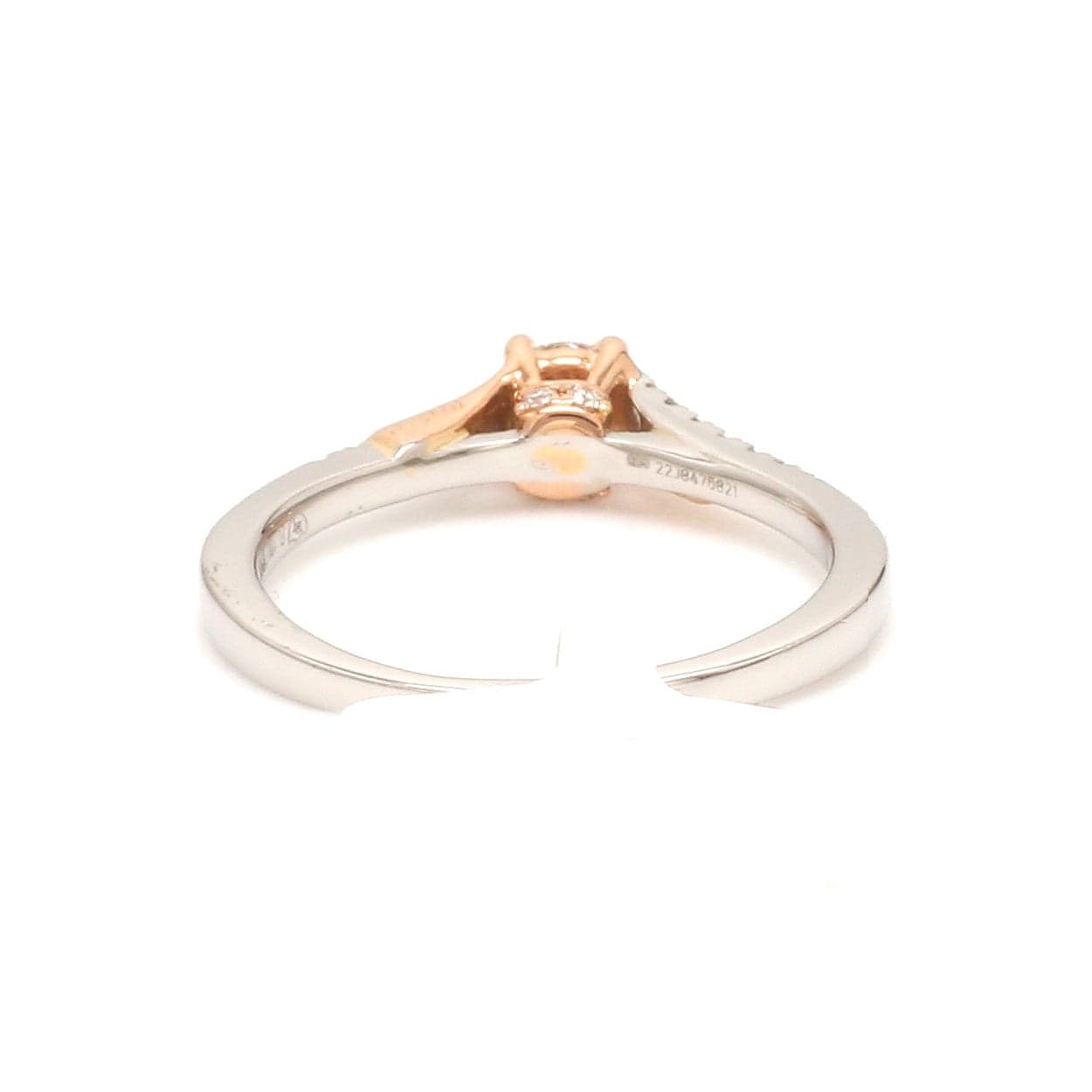 Jewelove™ Rings 15 Pointer Platinum & Rose Gold Diamond Shank Ring for Women JL PT 1158