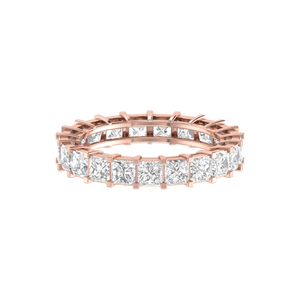 Jewelove™ Rings Women's Band only / VS I 15 Pointer Rose Gold Princess Cut Diamond Engagement Ring JL AU RD RN 9278R-A