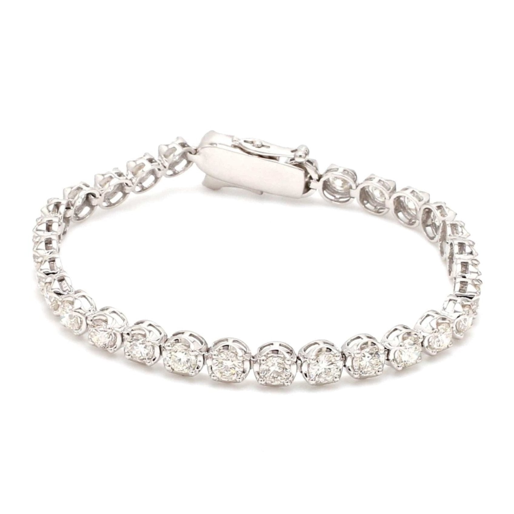 Jewelove™ Bangles & Bracelets Single / SI IJ 18-Pointer Diamond Tennis Bracelet JL PTB 755