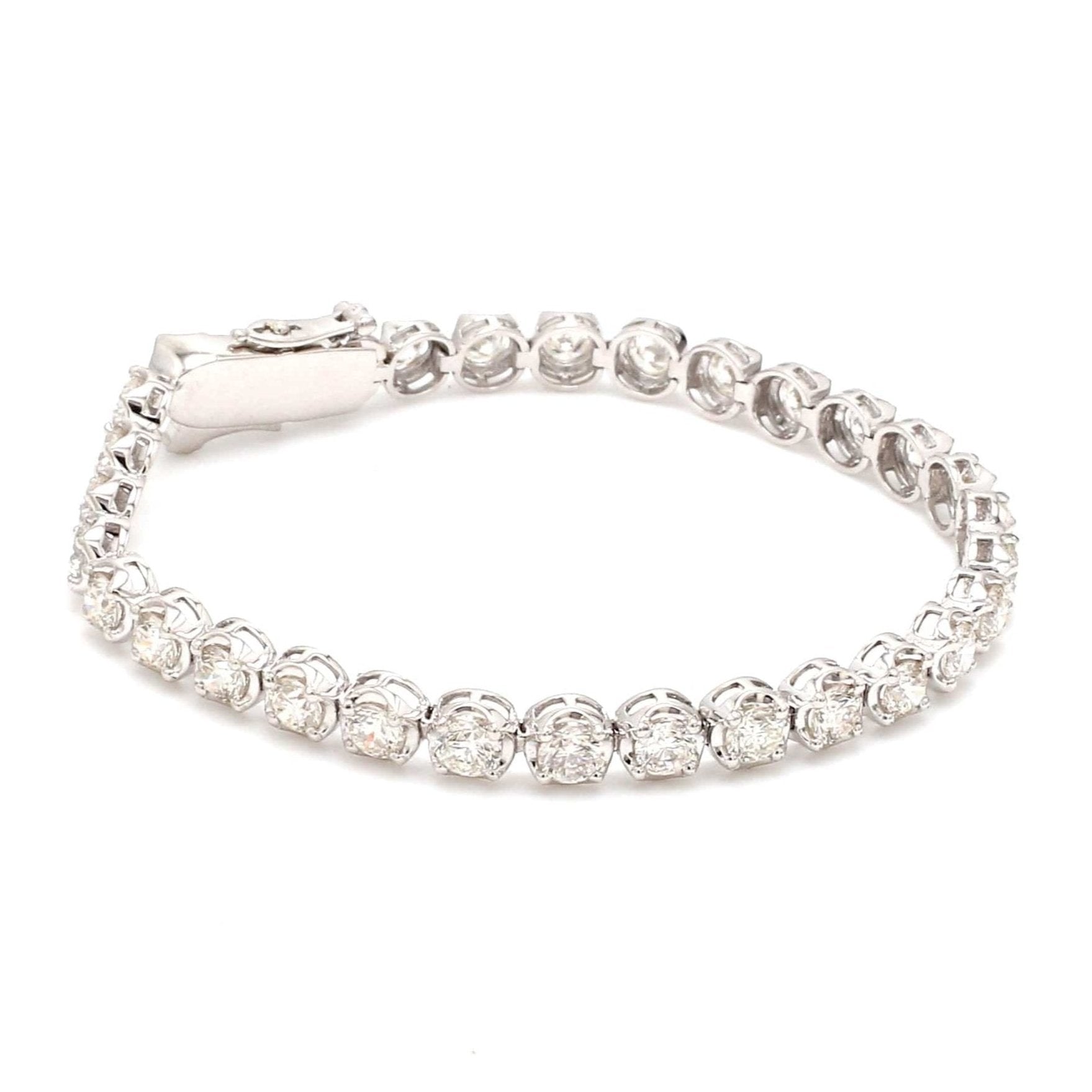 Jewelove™ Bangles & Bracelets Single / SI IJ 18-Pointer Diamond Tennis Bracelet JL PTB 755