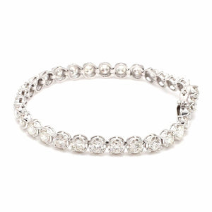 Jewelove™ Bangles & Bracelets Single / SI IJ 18-Pointer Diamond Tennis Bracelet JL PTB 755