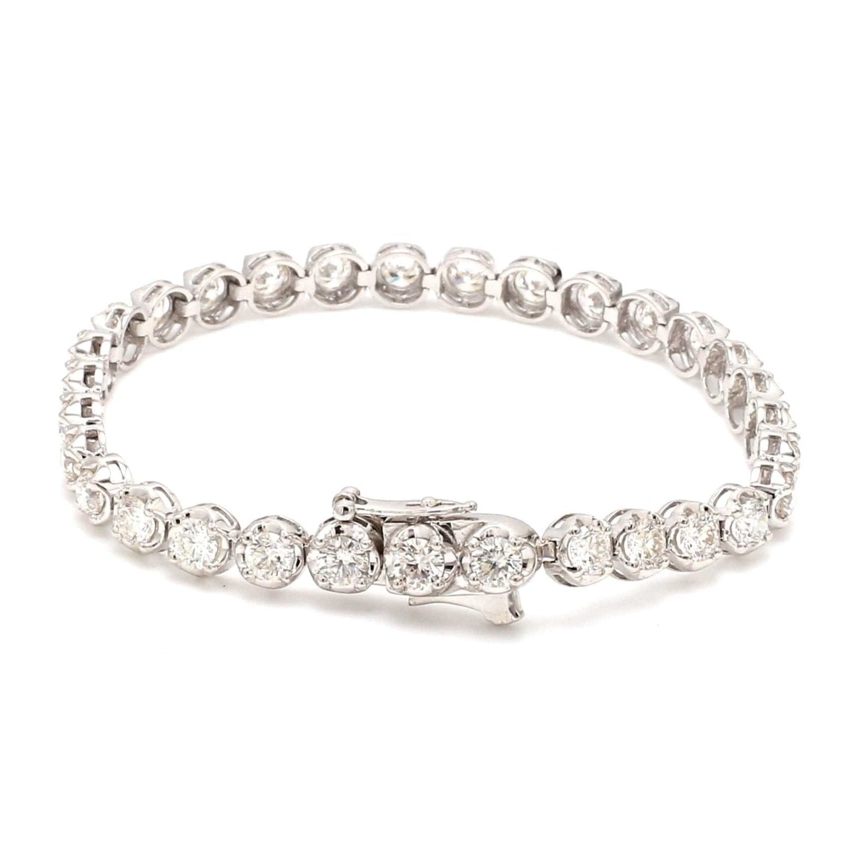 Jewelove™ Bangles & Bracelets Single / SI IJ 18-Pointer Diamond Tennis Bracelet JL PTB 755