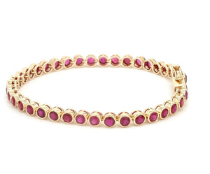 Jewelove™ Bangles & Bracelets 18K Gold Ruby Bracelet for Women