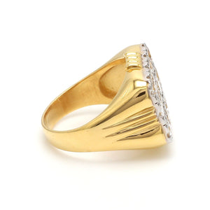 Jewelove™ Rings Yellow Gold 18K Yellow Gold Diamond Ring for Men