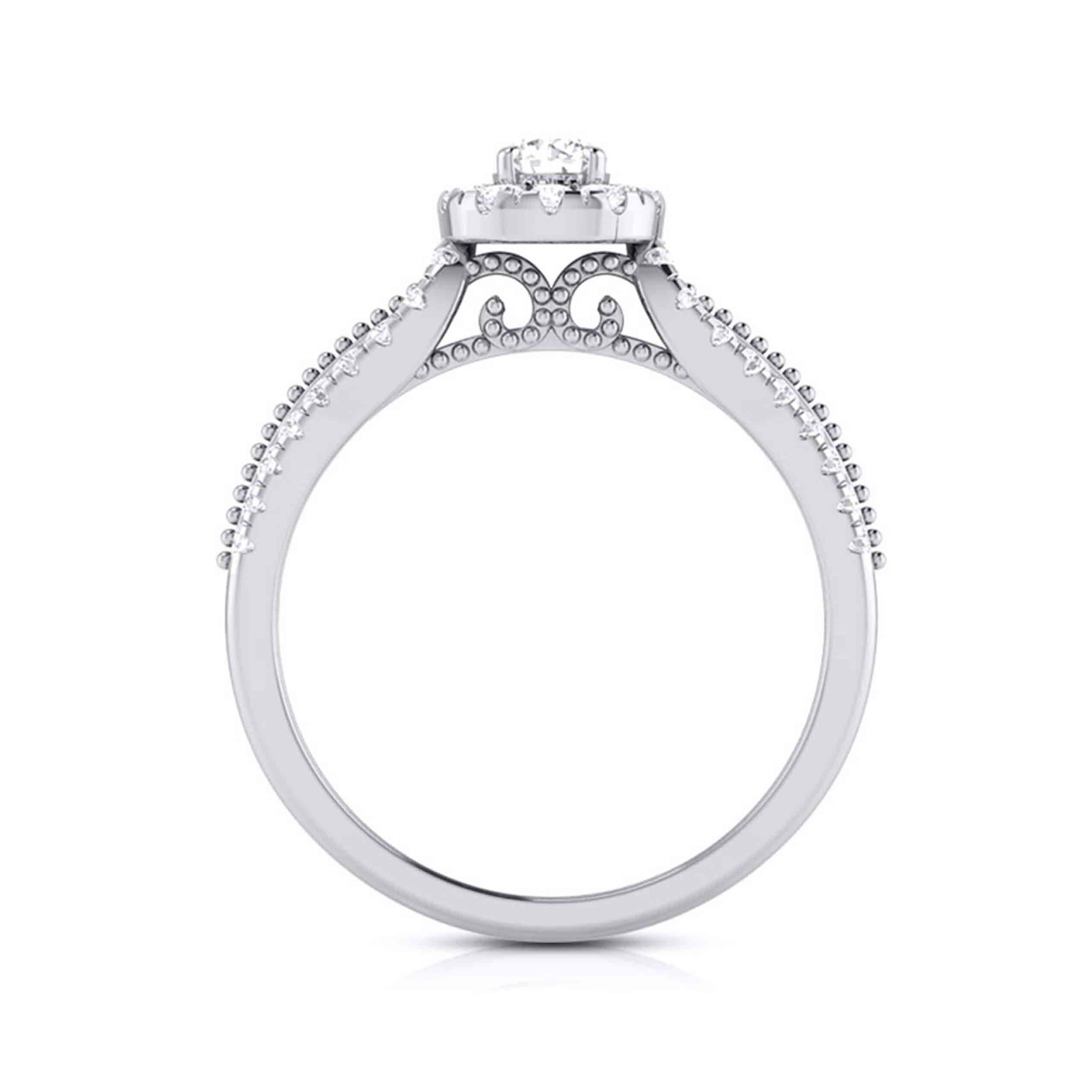 20 Pointer Designer Platinum Diamond Engagement Ring JL PT G 102-A