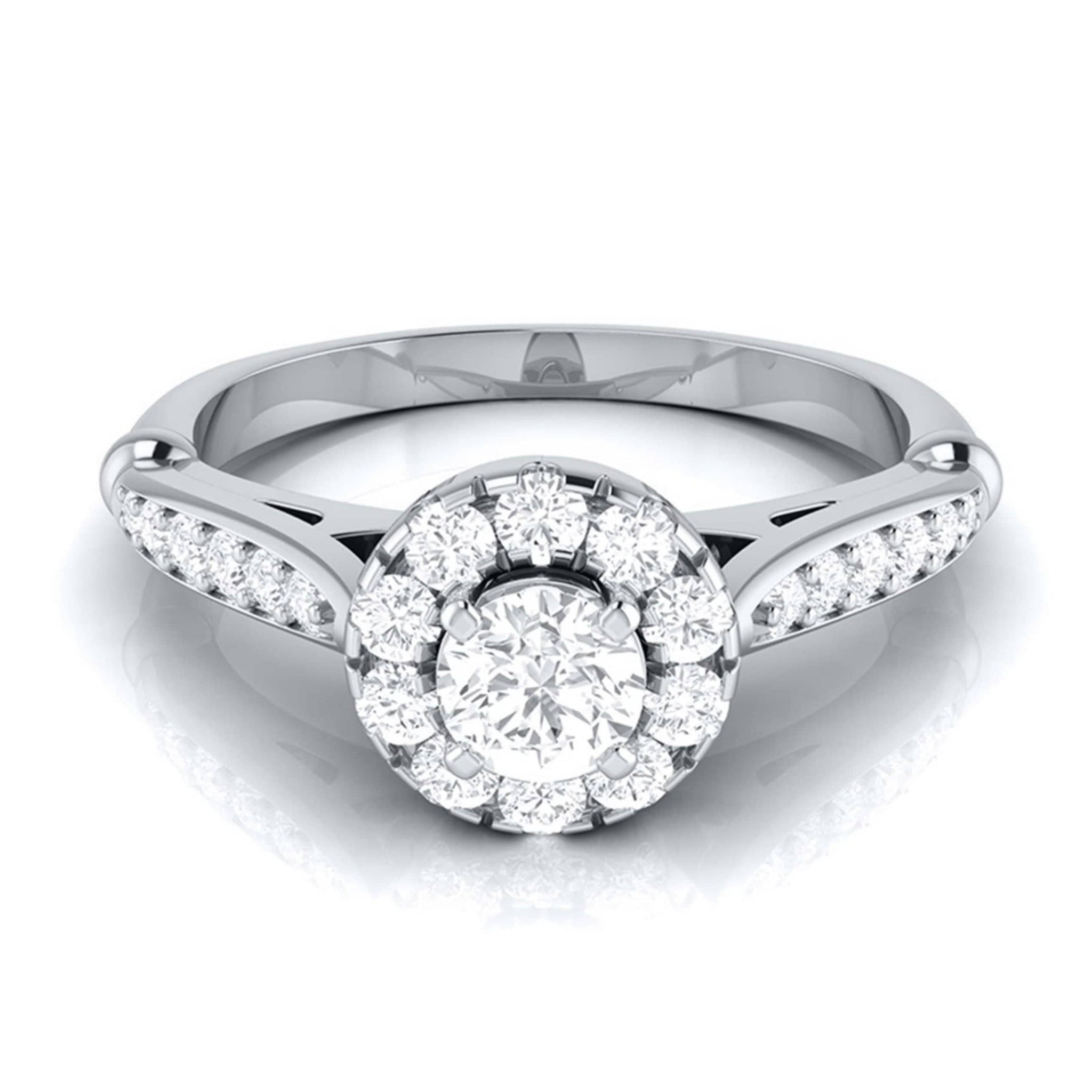 Jewelove™ Rings 20-Pointer Designer Platinum Solitaire Engagement Ring JL PT G-103