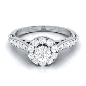 Jewelove™ Rings 20-Pointer Designer Platinum Solitaire Engagement Ring JL PT G-103