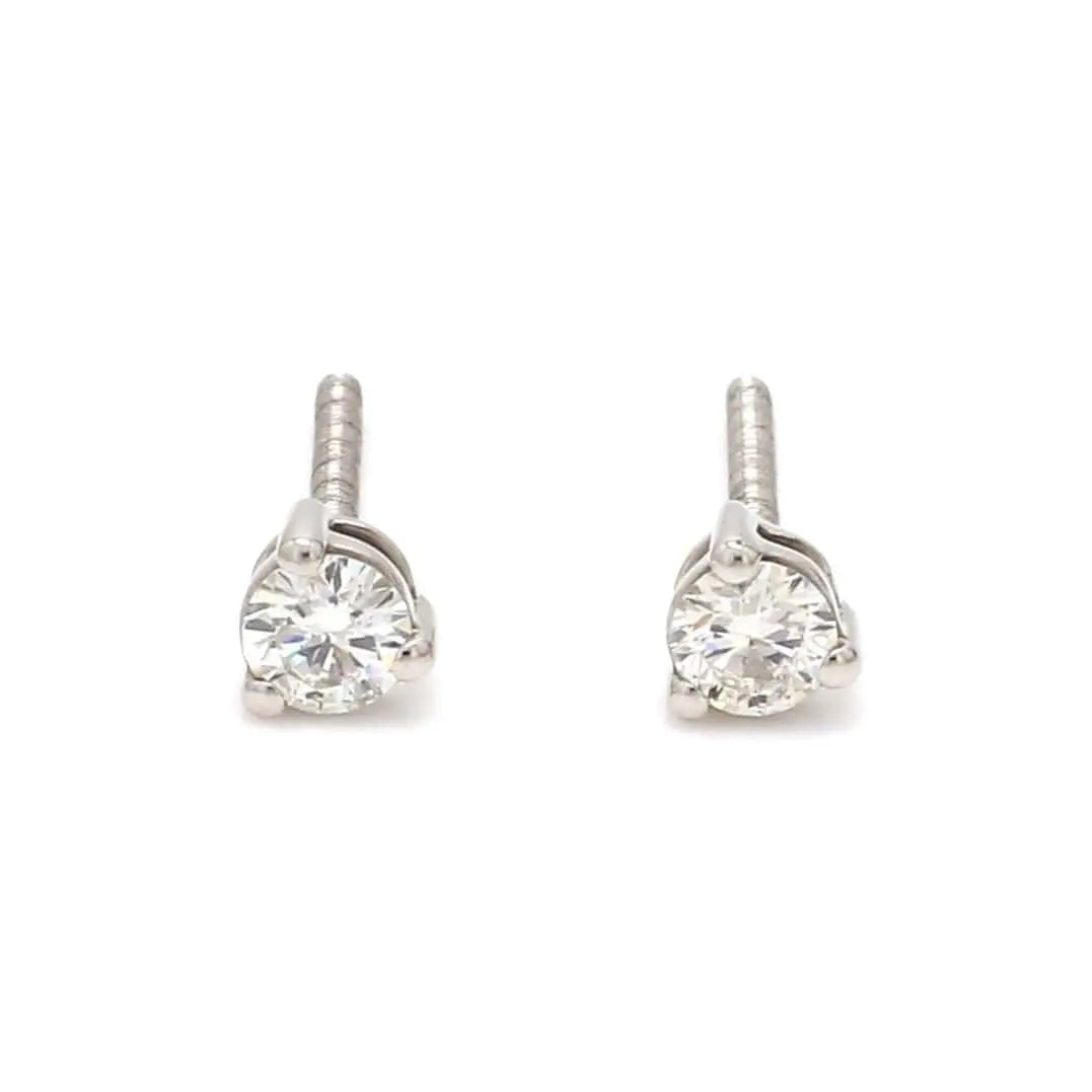 Jewelove™ Earrings VS J 20 pointer Solitaire Diamond Earrings in Platinum SJ PTO E 152