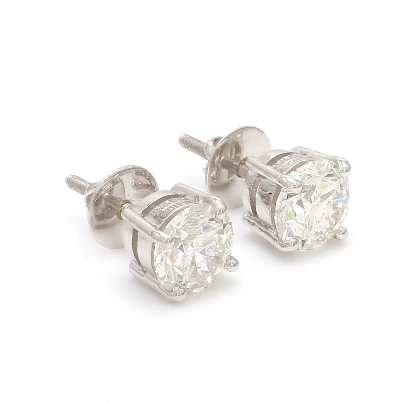 Jewelove™ Earrings VS J 20 pointer Solitaire Diamond Earrings in Platinum SJ PTO E 152