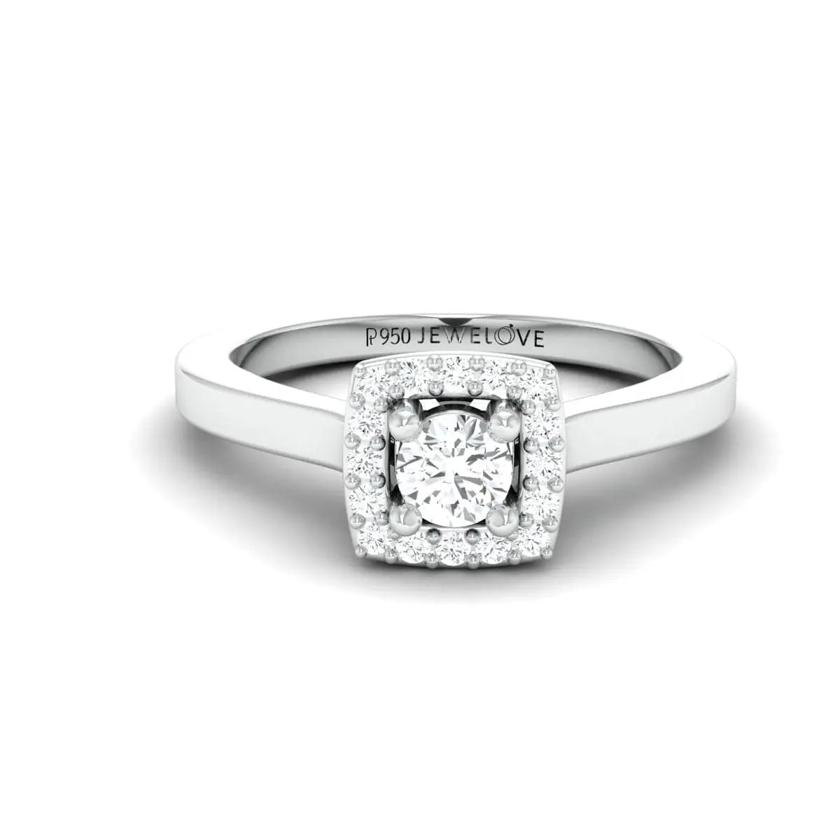 20 Pointer Platinum Diamond Engagement Ring JL PT 573-A –