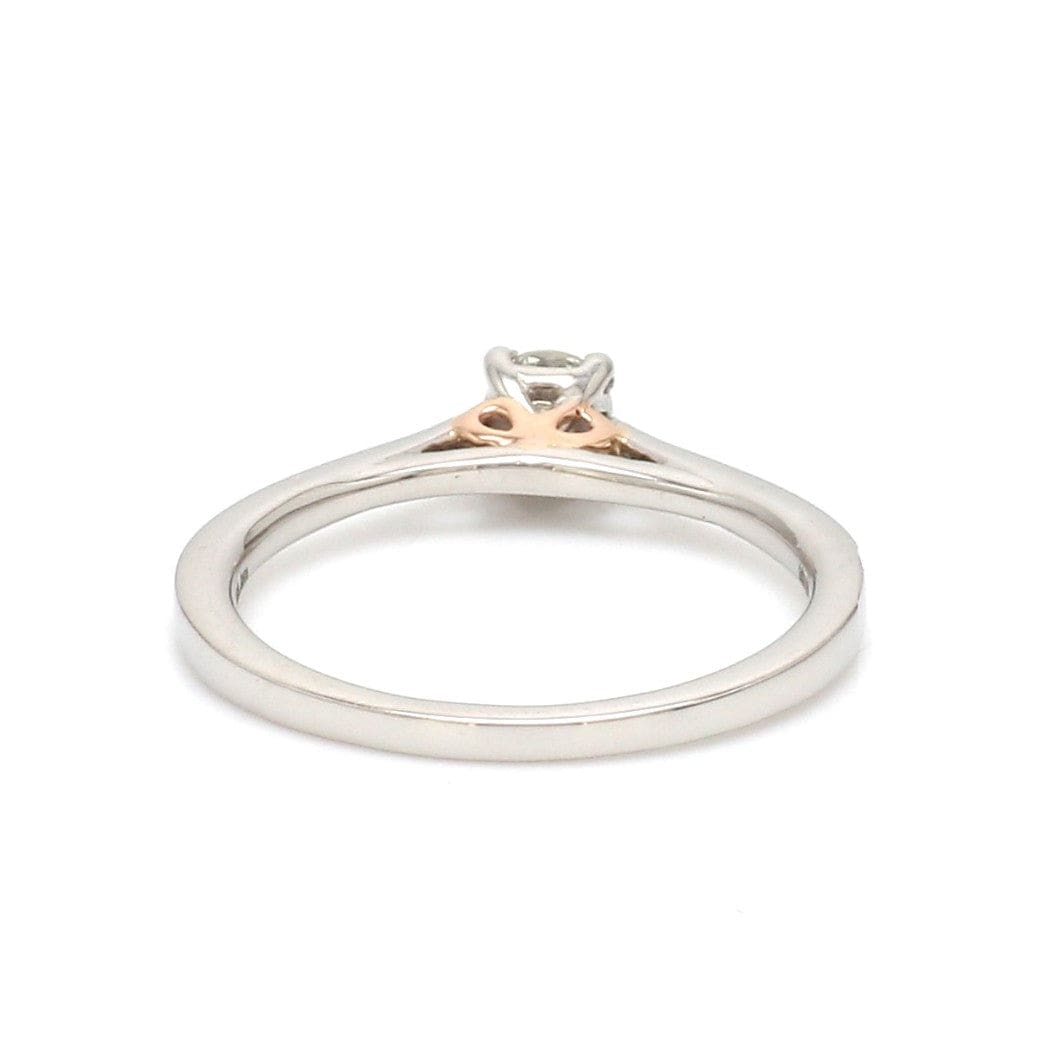 Jewelove™ Rings Women’s Band only 23 Pointer Platinum Rose Gold Ring for Women JL PT 1138