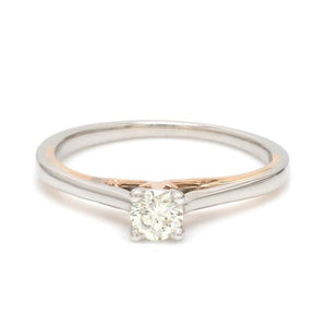 Jewelove™ Rings Women’s Band only 23 Pointer Solitaire Platinum Rose Gold Ring for Women JL PT 1151