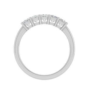 Jewelove™ Rings 25 Pointer Half Eternity Platinum Princess cut Diamonds Ring for Women JL PT WB PR 138