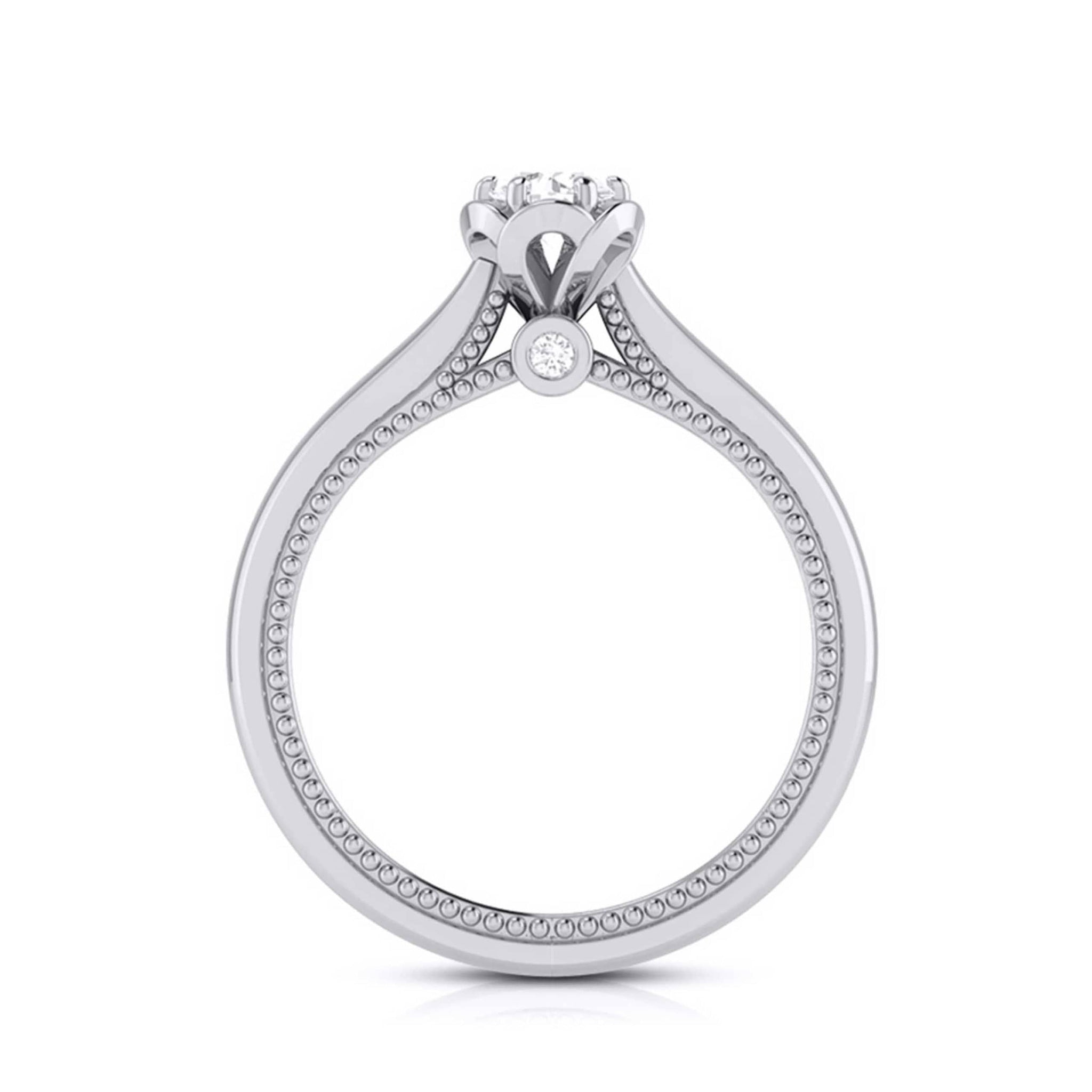 Jewelove™ Rings 25-Pointer Platinum Solitaire Engagement Ring with Milgrain Touch JL PT G-111