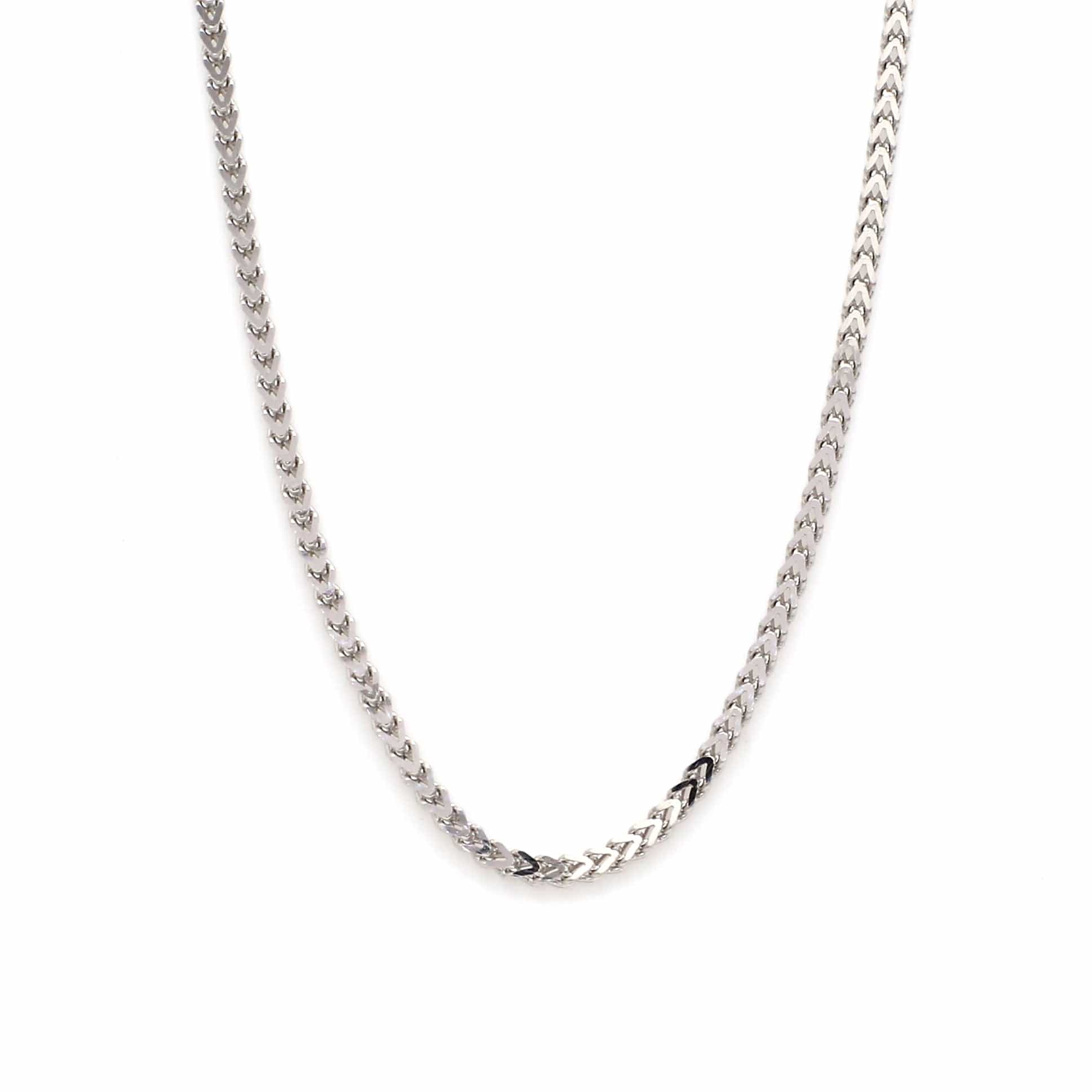 Jewelove™ Chains 20 inches 2mm Dazzling Shiny Japanese Franco Platinum Chain JL PT CH 1065