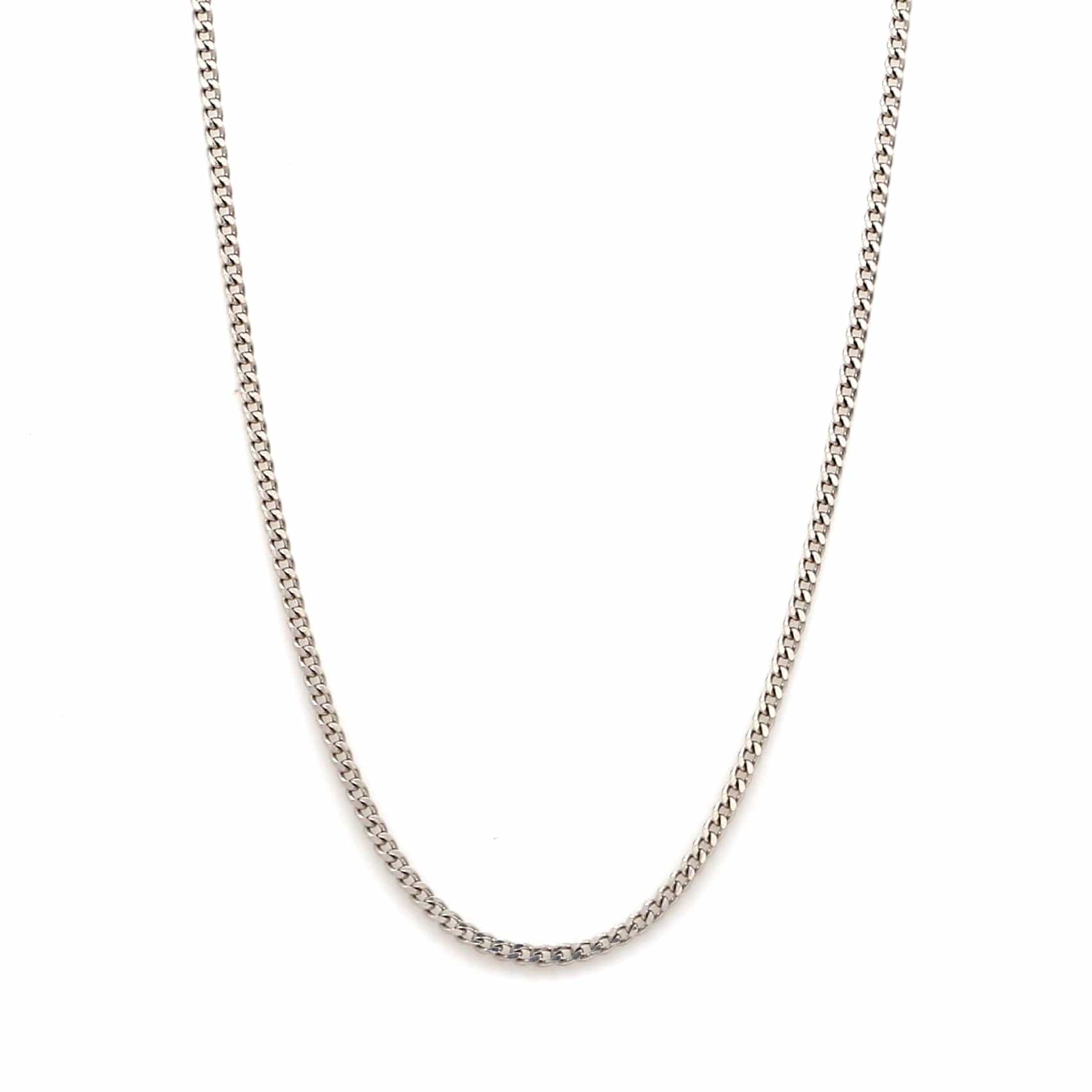 Jewelove™ Chains 2mm Platinum Curb Chain Uni-sex JL PT CH 982-A